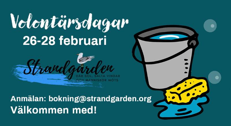 Nu bjuder vi in till volontärdagar<br>26-28 feb